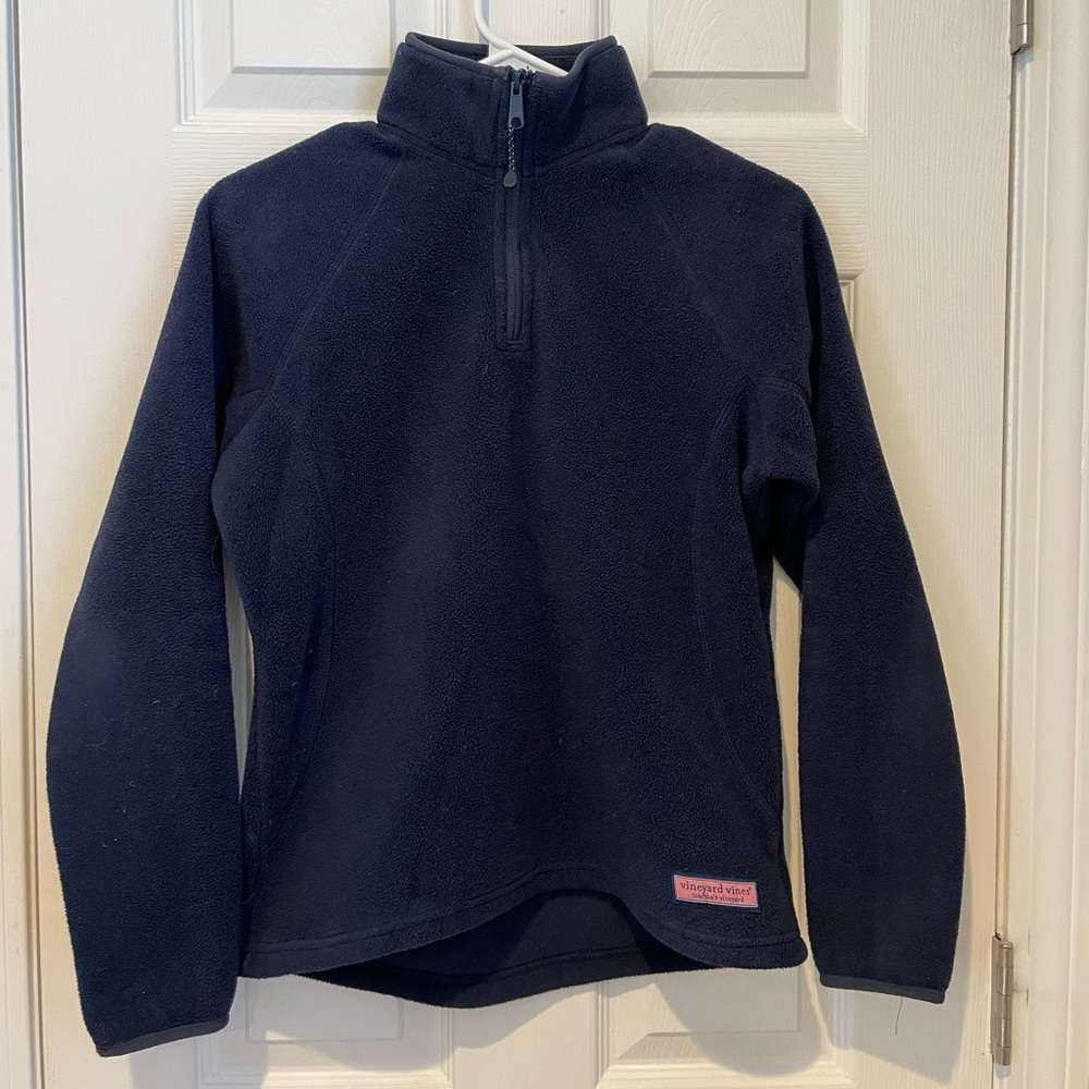 Vineyard Vines Women’s Navy Blue Quarter Zip Fleece - Size XS